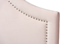 Load image into Gallery viewer, Baxton Studio Rita Modern and Contemporary Light Pink Velvet Fabric Upholstered Queen Size Headboard
