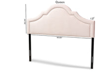 Load image into Gallery viewer, Baxton Studio Rita Modern and Contemporary Light Pink Velvet Fabric Upholstered Queen Size Headboard
