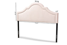 Load image into Gallery viewer, Baxton Studio Rita Modern and Contemporary Light Pink Velvet Fabric Upholstered Queen Size Headboard
