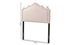 Load image into Gallery viewer, Baxton Studio Nadeen Modern and Contemporary Light Pink Velvet Fabric Upholstered Twin Size Headboard
