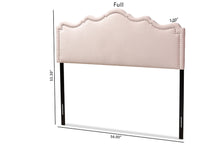 Load image into Gallery viewer, Baxton Studio Nadeen Modern and Contemporary Light Pink Velvet Fabric Upholstered Queen Size Headboard
