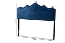 Load image into Gallery viewer, Baxton Studio Nadeen Modern and Contemporary Royal Blue Velvet Fabric Upholstered Queen Size Headboard
