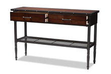 Load image into Gallery viewer, Baxton Studio Jana Vintage Industrial Walnut-Finished Wood 2-Drawer Dining Room Server
