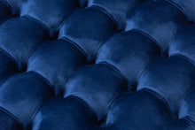 Load image into Gallery viewer, Baxton Studio Iglehart Modern and Contemporary Royal Blue Velvet Fabric Upholstered Tufted Cocktail Ottoman
