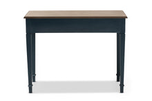 Load image into Gallery viewer, Baxton Studio Dauphine French Provincial Spruce Blue Accent Writing Desk
