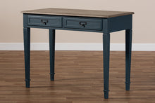Load image into Gallery viewer, Baxton Studio Dauphine French Provincial Spruce Blue Accent Writing Desk
