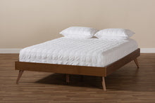 Load image into Gallery viewer, Baxton Studio Lissette Mid-Century Modern Walnut Brown Finished Wood King Size Platform Bed Frame
