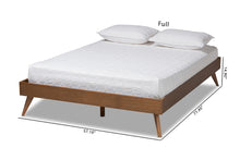 Load image into Gallery viewer, Baxton Studio Lissette Mid-Century Modern Walnut Brown Finished Wood King Size Platform Bed Frame
