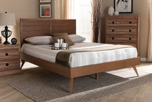 Load image into Gallery viewer, Baxton Studio Artemis Mid-Century Modern Walnut Brown Finished Wood Full Size Platform Bed
