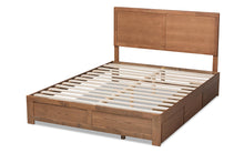 Load image into Gallery viewer, Baxton Studio Aras Modern and Contemporary Transitional Ash Walnut Brown Finished Wood Full Size 3-Drawer Platform Storage Bed
