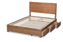 Load image into Gallery viewer, Baxton Studio Aras Modern and Contemporary Transitional Ash Walnut Brown Finished Wood Full Size 3-Drawer Platform Storage Bed
