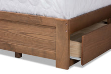Load image into Gallery viewer, Baxton Studio Aras Modern and Contemporary Transitional Ash Walnut Brown Finished Wood Queen Size 3-Drawer Platform Storage Bed

