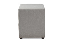 Load image into Gallery viewer, Baxton Studio Lepine Modern and Contemporary Gray Fabric Upholstered 2-Drawer Wood Nightstand
