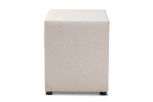 Load image into Gallery viewer, Baxton Studio Lepine Modern and Contemporary Light Beige Fabric Upholstered 2-Drawer Wood Nightstand

