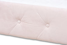 Load image into Gallery viewer, Baxton Studio Amaya Modern and Contemporary Light Pink Velvet Fabric Upholstered Twin Size Daybed with Trundle

