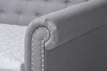 Load image into Gallery viewer, Baxton Studio Mabelle Modern and Contemporary Gray Fabric Upholstered Full Size Daybed with Trundle
