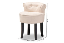 Load image into Gallery viewer, Baxton Studio Cerise Classic and Traditional Small Beige Fabric Upholstered Accent Chair
