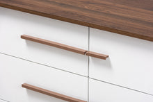 Load image into Gallery viewer, Baxton Studio Mette Mid-Century Modern Two-Tone White and Walnut Finished 6-Drawer Wood Dresser
