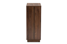 Load image into Gallery viewer, Baxton Studio Mette Mid-Century Modern Two-Tone White and Walnut Finished 5-Shelf Wood Entryway Shoe Cabinet
