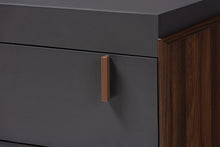 Load image into Gallery viewer, Baxton Studio Rikke Modern and Contemporary Two-Tone Gray and Walnut Finished Wood 6-Drawer Dresser
