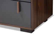 Load image into Gallery viewer, Baxton Studio Rikke Modern and Contemporary Two-Tone Gray and Walnut Finished Wood 6-Drawer Dresser
