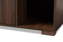 Load image into Gallery viewer, Baxton Studio Jasper Modern and Contemporary Walnut Brown Finished 2-Door Wood Cat Litter Box Cover House
