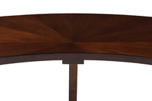 Load image into Gallery viewer, Baxton Studio Berlin Mid-Century Modern Black Faux Leather Upholstered Walnut Finished 6-Piece Wood Dining Set
