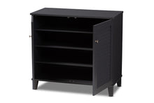 Load image into Gallery viewer, Baxton Studio Coolidge Modern and Contemporary Dark Grey Finished 4-Shelf Wood Shoe Storage Cabinet
