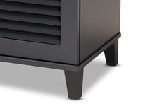 Load image into Gallery viewer, Baxton Studio Coolidge Modern and Contemporary Dark Grey Finished 4-Shelf Wood Shoe Storage Cabinet
