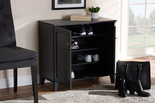 Load image into Gallery viewer, Baxton Studio Coolidge Modern and Contemporary Dark Grey Finished 4-Shelf Wood Shoe Storage Cabinet
