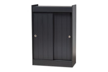 Load image into Gallery viewer, Baxton Studio Leone Modern and Contemporary Charcoal Finished 2-Door Wood Entryway Shoe Storage Cabinet
