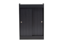 Load image into Gallery viewer, Baxton Studio Leone Modern and Contemporary Charcoal Finished 2-Door Wood Entryway Shoe Storage Cabinet
