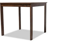 Load image into Gallery viewer, Baxton Studio Lovy Modern and Contemporary Beige Fabric Upholstered Dark Walnut-Finished 5-Piece Wood Dining Set
