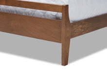 Load image into Gallery viewer, Baxton Studio Avena Mid-Century Modern Walnut Finished Wood Queen Size Platform bed
