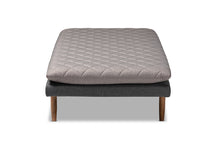 Load image into Gallery viewer, Baxton Studio Marit Mid-Century Modern Two-Tone Grey Fabric Upholstered Walnut Finished Wood Daybed
