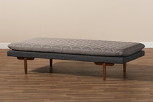 Load image into Gallery viewer, Baxton Studio Marit Mid-Century Modern Two-Tone Grey Fabric Upholstered Walnut Finished Wood Daybed
