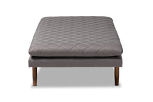 Load image into Gallery viewer, Baxton Studio Marit Mid-Century Modern Grey Fabric Upholstered Walnut Finished Wood Daybed
