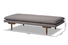 Load image into Gallery viewer, Baxton Studio Marit Mid-Century Modern Grey Fabric Upholstered Walnut Finished Wood Daybed
