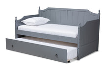 Load image into Gallery viewer, Baxton Studio Millie Cottage Farmhouse Grey Finished Wood Twin Size Daybed with Trundle
