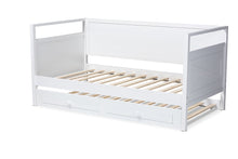Load image into Gallery viewer, Baxton Studio Cintia Cottage Farmhouse White Finished Wood Twin Size Daybed with Trundle

