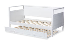 Load image into Gallery viewer, Baxton Studio Cintia Cottage Farmhouse White Finished Wood Twin Size Daybed with Trundle
