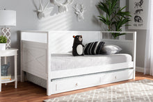 Load image into Gallery viewer, Baxton Studio Cintia Cottage Farmhouse White Finished Wood Twin Size Daybed with Trundle
