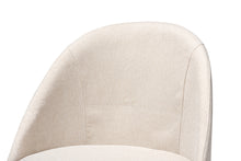 Load image into Gallery viewer, Baxton Studio Carra Mid-Century Modern Light Beige Fabric Upholstered Walnut-Finished Wood Swivel Counter Stool Set of 2
