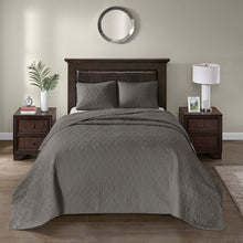 Load image into Gallery viewer, Olliix Quebec 100% Polyester Solid Reversible Bedspread Set By Madison Park MP13-6455
