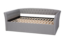 Load image into Gallery viewer, Baxton Studio Delora Modern and Contemporary Light Grey Fabric Upholstered Queen Size Daybed
