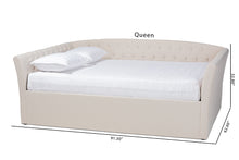 Load image into Gallery viewer, Baxton Studio Delora Modern and Contemporary Beige Fabric Upholstered Queen Size Daybed
