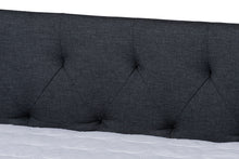 Load image into Gallery viewer, Baxton Studio Haylie Modern and Contemporary Dark Grey Fabric Upholstered Full Size Daybed with Roll-Out Trundle Bed
