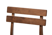 Load image into Gallery viewer, Baxton Studio Larine Modern and Contemporary Dark Grey Fabric Upholstered Walnut Finished 2-Piece Wood Counter Stool Set

