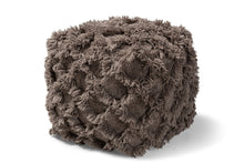 Load image into Gallery viewer, Baxton Studio Asuka Moroccan Inspired Taupe Handwoven Cotton Fringe Pouf Ottoman
