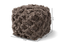 Load image into Gallery viewer, Baxton Studio Asuka Moroccan Inspired Taupe Handwoven Cotton Fringe Pouf Ottoman
